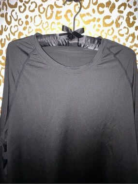 Black UNISEX Long Sleeve Crew Neck Top - Unbranded